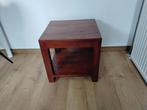 Teakhouten bijzettafel, Huis en Inrichting, Slaapkamer | Nachtkastjes, Ophalen, Zo goed als nieuw, 55 tot 70 cm