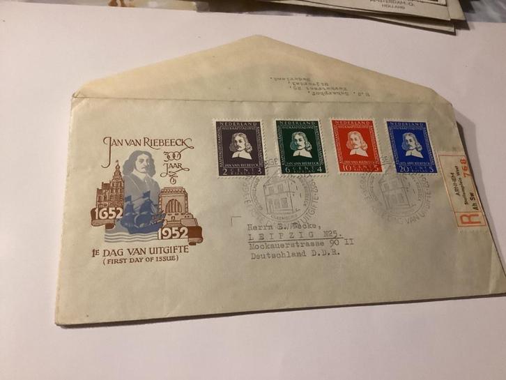 No6788 E7 open klep aangetekend Arnhem gelopen DDR, Postzegels en Munten, Postzegels | Eerstedagenveloppen, Beschreven, Nederland