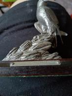 Vintage Tinnen Vogel Sculptuur, Antiek en Kunst, Kunst | Beelden en Houtsnijwerken, Ophalen of Verzenden
