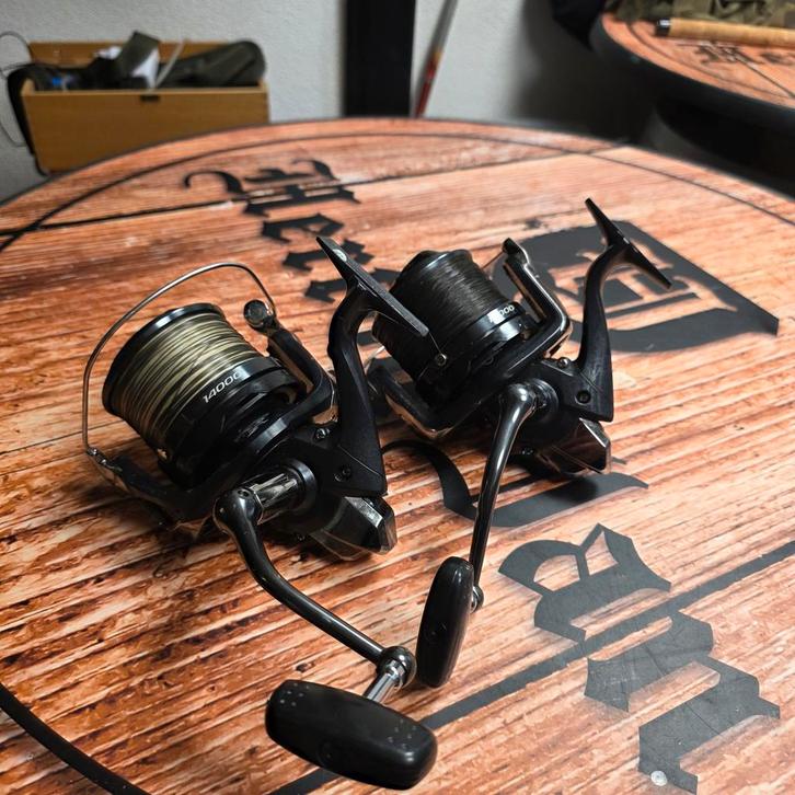 2x Shimano 14000 XTD Molens, Watersport en Boten, Hengelsport | Karpervissen, Gebruikt, Molen, Ophalen of Verzenden