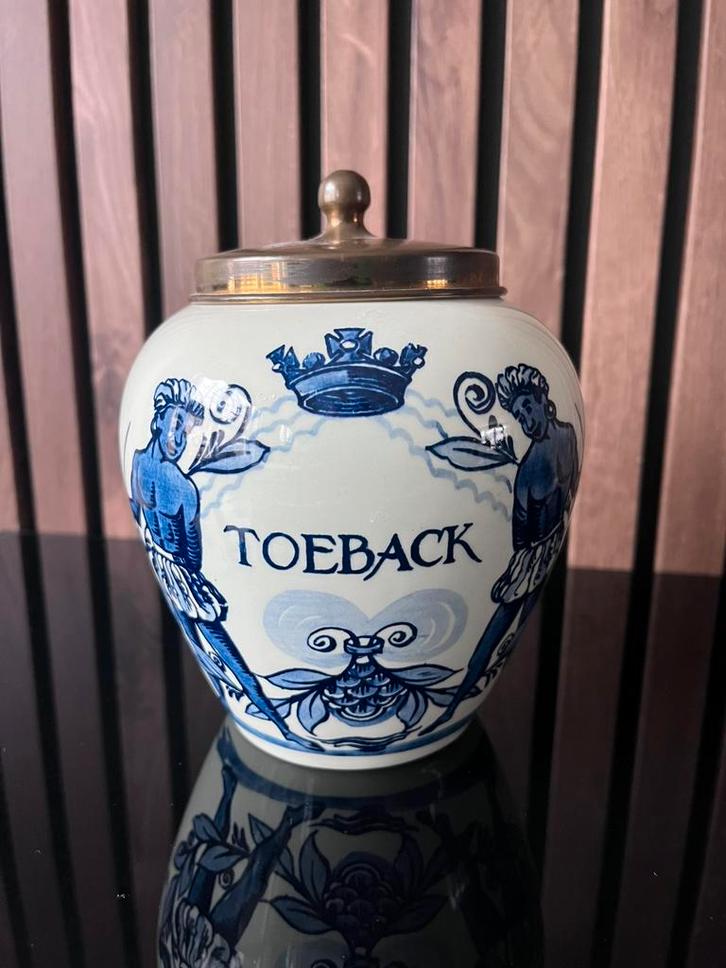 Goedwaagen tabak TOEBACK pot, in perfecte staat., Antiek en Kunst, Antiek | Vazen, Ophalen