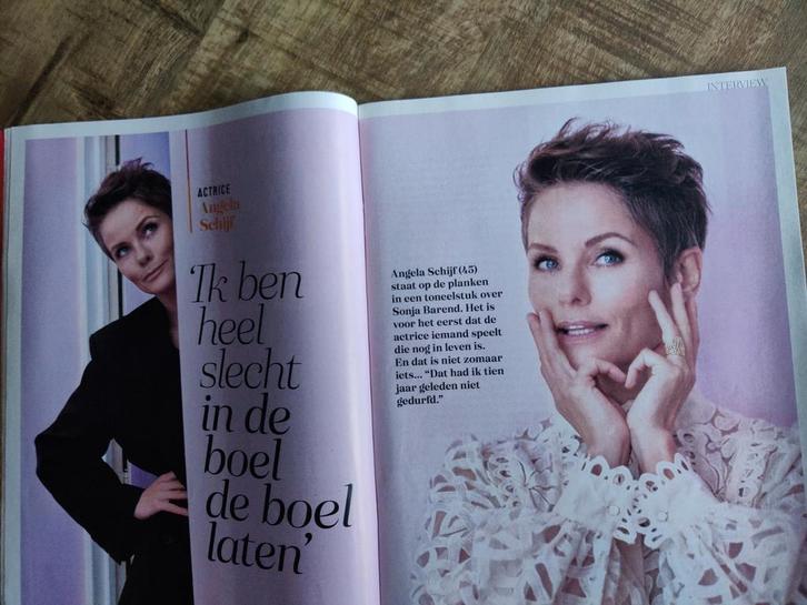 Angela Schijf Artikel Knipsel - 8 pagina's -, Verzamelen, Tijdschriften, Kranten en Knipsels, Knipsel(s), 1980 tot heden, Ophalen of Verzenden