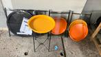 Nieuwe Metalen bijzettafeltje afneembaar blad 2.00 per stuk, 45 tot 60 cm, Minder dan 55 cm, Metaal of Aluminium, Rond
