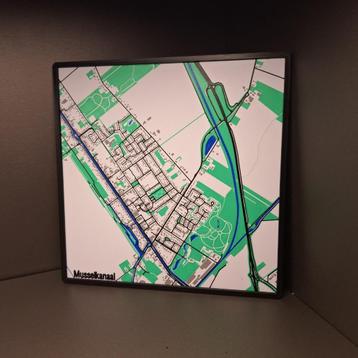 3d geprinte landkaart musselkanaal of eigen stad / dorp beschikbaar voor biedingen