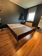 Zwart bedframe 180x210 + 2 lattenbodems 90x210, Ophalen, Verstelbaar, Tweepersoons, Zo goed als nieuw