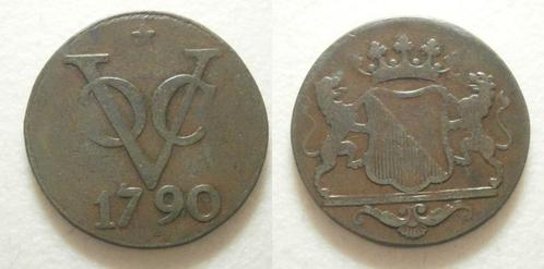 PD10592 Utrecht VOC Dubbele Duit 1790, Postzegels en Munten, Munten | Nederland, Losse munt, 1 cent, Vóór koninkrijk, Ophalen of Verzenden