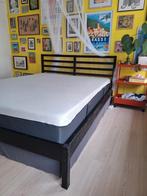 Ikea Tarva bedframe + lattenbodem Zwart 160x200, Huis en Inrichting, Slaapkamer | Bedden, Ophalen, Gebruikt, Zwart, Tweepersoons