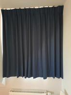 Donkerblauw gordijn, Ophalen of Verzenden, Zo goed als nieuw, 50 tot 100 cm