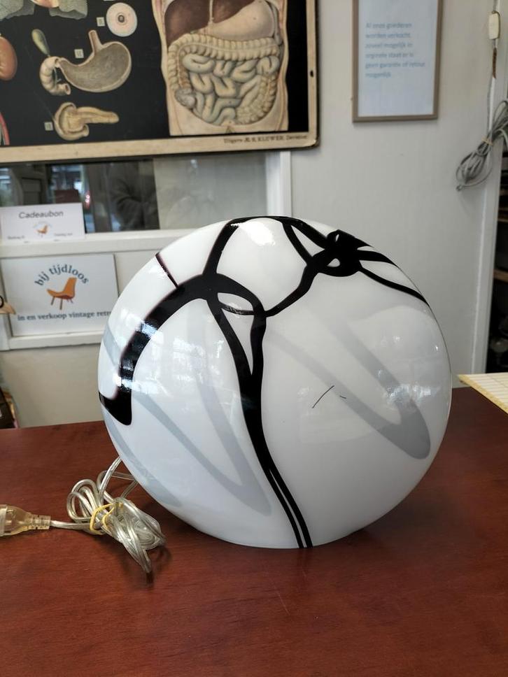 Zijlstra Glazen Tafellamp, Huis en Inrichting, Lampen | Vloerlampen, Gebruikt, Minder dan 100 cm, Glas, Ophalen of Verzenden