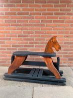 Vintage houten hobbelpaard met schommelmechaniek, Ophalen of Verzenden, Gebruikt