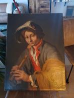Oude meester schilderij van een fluitspeler, Antiek en Kunst, Ophalen of Verzenden