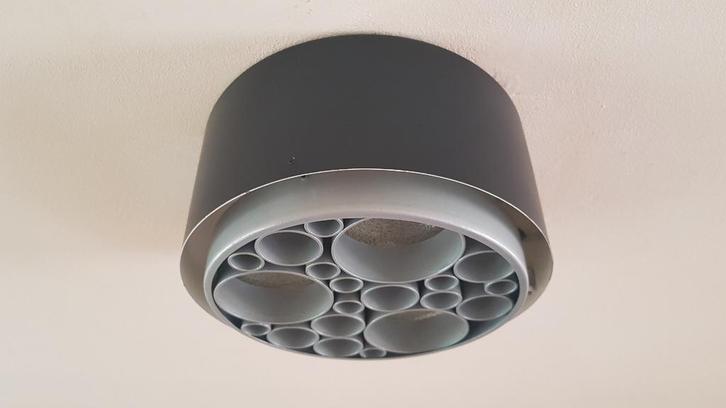Raak Alliance lamp jaren 60, Huis en Inrichting, Lampen | Plafondlampen, Gebruikt, Glas, Metaal, Ophalen of Verzenden