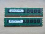 2x Micron 2GB PC3-10600 DDR3-1333MHz ECC Unbuffered CL9, Computers en Software, RAM geheugen, 1333 MHz, Server, DDR3, Ophalen of Verzenden