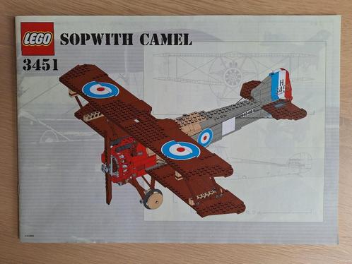 * Lego: 3451 Sopwith Camel, vliegtuig, met stickervel *, Kinderen en Baby's, Speelgoed | Duplo en Lego, Zo goed als nieuw, Lego