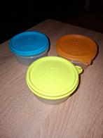 Tupperware “Desert Trio rond 250 ml met deksel” set a 3 st, Ophalen of Verzenden, Nieuw, Blauw, Bak of Kom