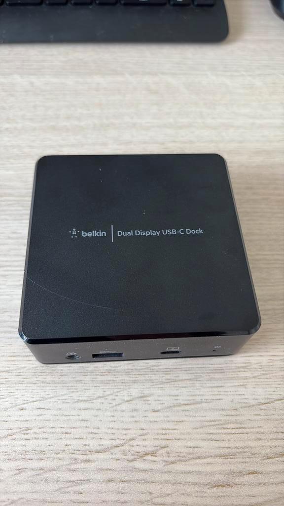 Belkin Dual Display USB-C Dock, Computers en Software, Dockingstations, Zo goed als nieuw, Docking station, Laptop, Ophalen of Verzenden