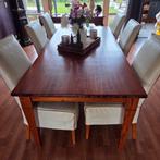 Donker Grenen Eettafel - 220cm, Ophalen, Gebruikt, 200 cm of meer, 50 tot 100 cm