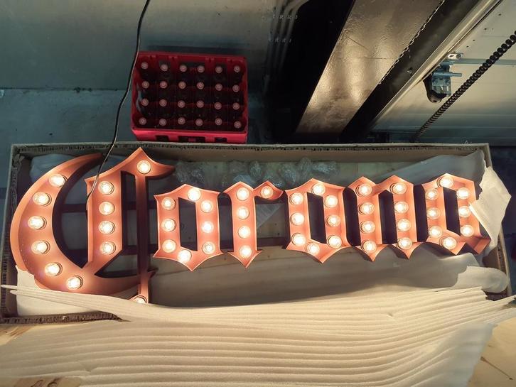 Corona Lichtbak Compleet in Originele Verpakking, Verzamelen, Merken en Reclamevoorwerpen, Nieuw, Lichtbak of (neon) lamp, Ophalen of Verzenden