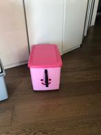 Speelgoed opbergbakken 4x smiley roze wit en grijs, Ophalen, Zo goed als nieuw, Jongen of Meisje