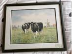 Aquarel Schilderij Koeien en Molen Wiebe van der Zee lijst, Antiek en Kunst, Ophalen of Verzenden