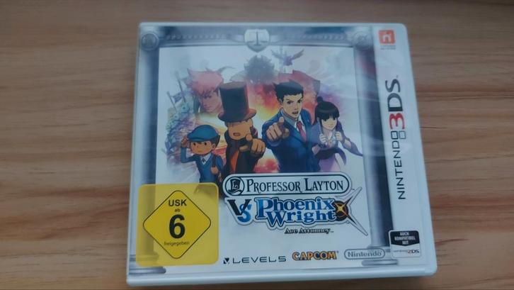 Professor Layton vs Phoenix Wright - 3DS, Spelcomputers en Games, Games | Nintendo 2DS en 3DS, Zo goed als nieuw, Puzzel en Educatief