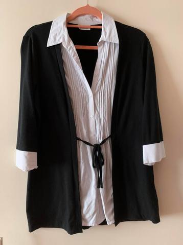 Zwart-Wit shirt / Blouse Maat 40 beschikbaar voor biedingen