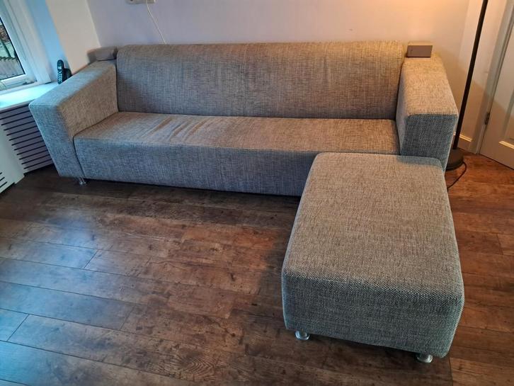 GRATIS Rolf Benz 3 zits bank + hocker, Huis en Inrichting, Banken | Complete zithoeken, Gebruikt, Stof, Ophalen