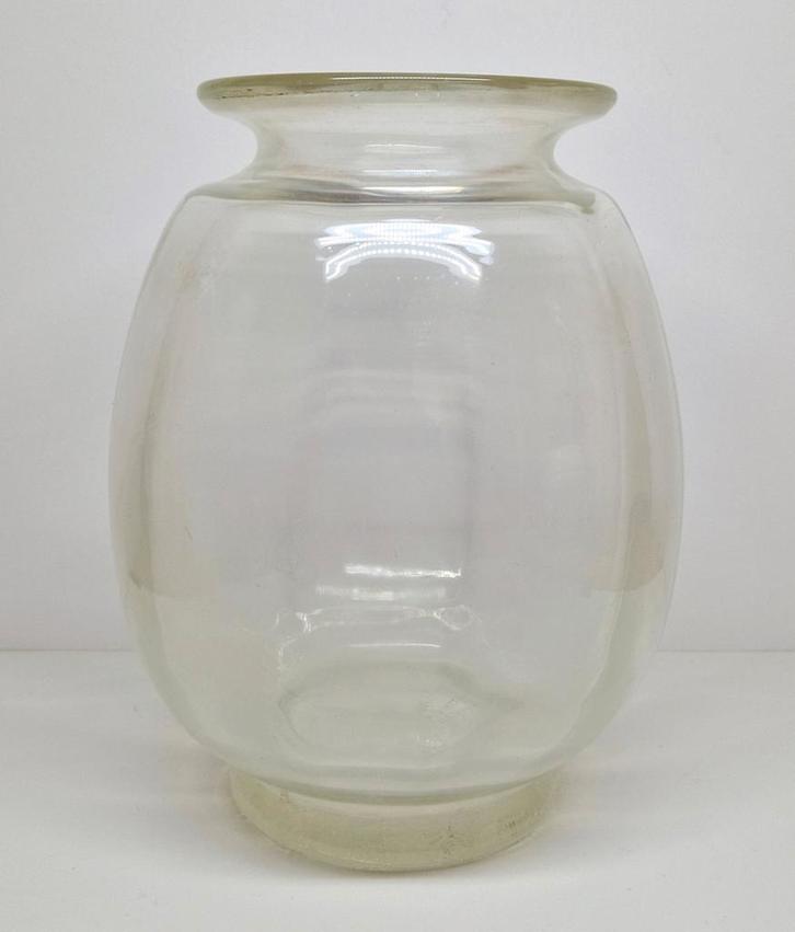 A.D. Copier Leerdam heldere craquelé vaas Sonoor groot 1950., Antiek en Kunst, Antiek | Glas en Kristal, Ophalen of Verzenden