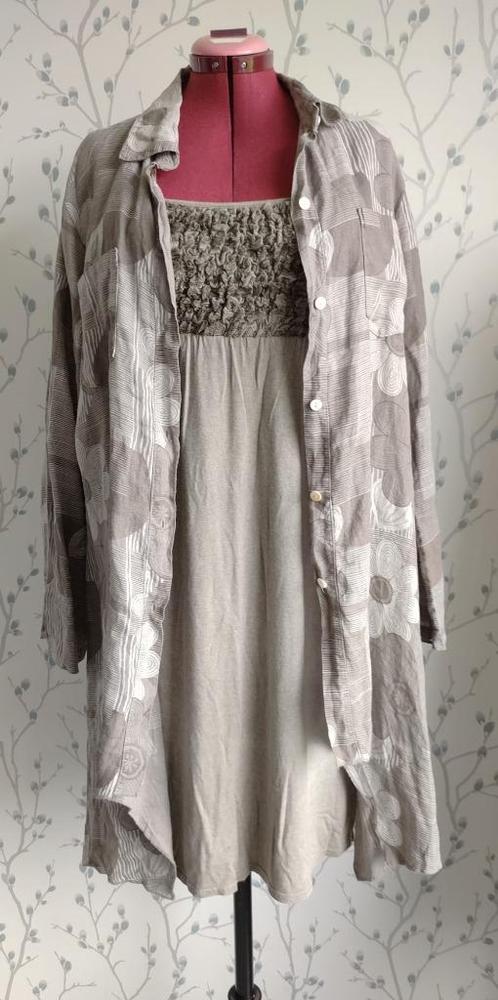FLEUR DE... Linnen Zomer Blouse maat XL/XXL, Kleding | Dames, Blouses en Tunieken, Zo goed als nieuw, Maat 46/48 (XL) of groter
