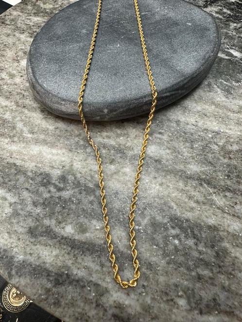 18k gouden Rope ketting | AFGEPRIJSD, Sieraden, Tassen en Uiterlijk, Kettingen, Zo goed als nieuw, Goud, Ophalen of Verzenden