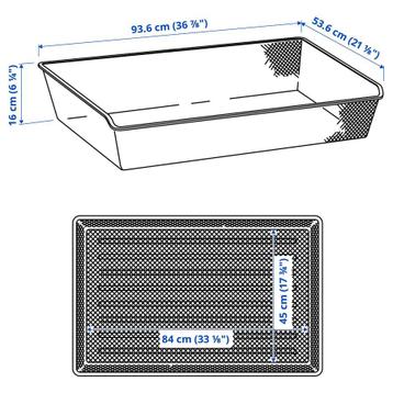Ikea Komplement Pax Netzdrahtkorb - 100x58 cm - afbeelding 4