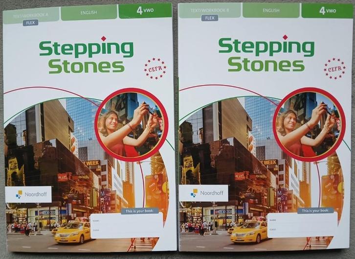 STEPPING STONES 6e ed 4 VWO Flex TextWorkbook A+B NIEUWE SET, Boeken, Schoolboeken, Nieuw, Engels, VWO, Verzenden