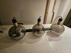 Hanglamp eettafel - smoked glass, Huis en Inrichting, Lampen | Hanglampen, Ophalen, Zo goed als nieuw, Minder dan 50 cm