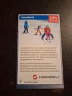 SnowWorld 25% korting, Drie personen of meer, Kortingsbon, Overige typen