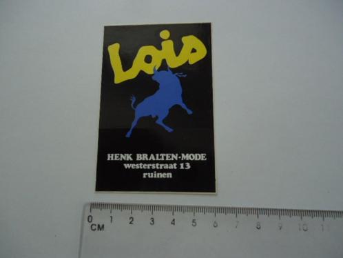 sticker oud Lois RUINEN Henk Bralten mode winkel westerstr, Verzamelen, Stickers, Zo goed als nieuw, Bedrijf of Vereniging, Verzenden
