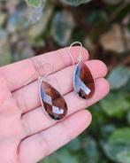 Rookkwarts Oorbellen Mahina - Echt Zilver, Sieraden, Tassen en Uiterlijk, Oorbellen, Hangers, Bruin, Info@lavicollection.com, Nieuw