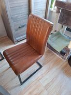 Gratis 2 lederen stoelen en eetbank, Huis en Inrichting, Stoelen, Ophalen, Gebruikt, Stof, Drie