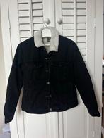 Zwarte spijkerjas met teddy voering - Primark, Ophalen of Verzenden, Zo goed als nieuw, Maat 42/44 (L), Zwart