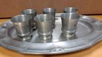 Set van 6 vintage tinnen borrelbekers | Soltauer Zinn, Ophalen of Verzenden