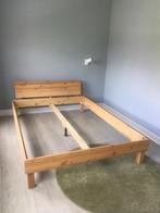 Grenen houten 2 persoonsbed 1.40x 2.00 cm, Ophalen, Tweepersoons, 140 cm, Zo goed als nieuw