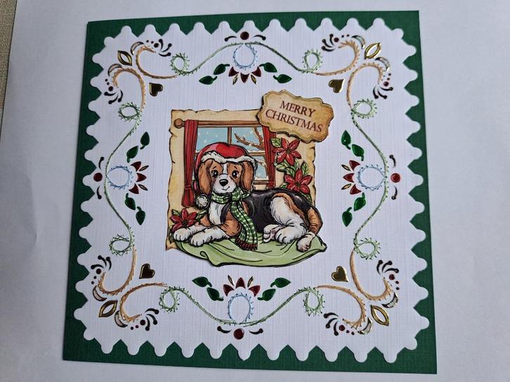 Geborduurde 3d kerstkaarten met hobbydots, Hobby en Vrije tijd, Kaarten | Zelfgemaakt, Nieuw, Kerst, Verzenden