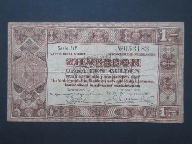 1 Gulden 1938 Nederland [2 Letters](05) WW2 SOUVENIR, Verzamelen, Militaria | Tweede Wereldoorlog, Overige soorten, Overige typen