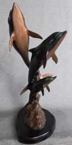 Bronzen beeld Sculpture dolfijnen, Antiek en Kunst, Ophalen of Verzenden, Brons