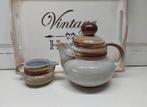 Vintage aardewerk theepot van Waku Duitsland, Antiek en Kunst, Ophalen of Verzenden