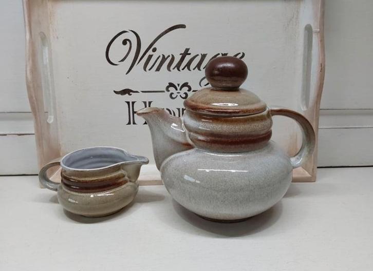 Vintage aardewerk theepot van Waku Duitsland, Antiek en Kunst, Antiek | Keramiek en Aardewerk, Ophalen of Verzenden