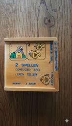 2spellen in houten doosje, Kinderen en Baby's, Ophalen of Verzenden