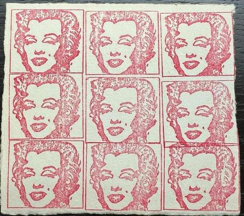 9 portretten van Marilyn Monroe (stempels) naar Andy Warhol, Antiek en Kunst, Kunst | Schilderijen | Modern, Ophalen of Verzenden