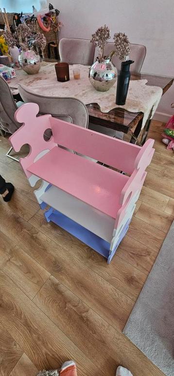  Luxe KidKraft kinderkast – pastel puzzelvorm roze / wit  beschikbaar voor biedingen