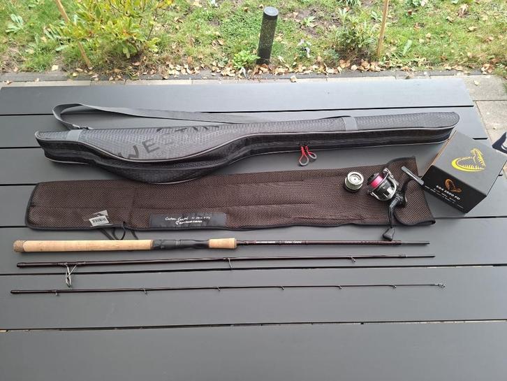 Savage gear Custom Predator complete set incl hardcase, Watersport en Boten, Hengelsport | Roofvissen, Zo goed als nieuw, Complete set