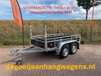 NIEUW degelijke dubbelas bakwagens 257 x 131cm, Auto diversen, Aanhangers en Bagagewagens, Ophalen, Nieuw